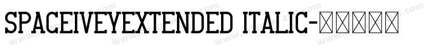 SpaceIveyExtended Italic字体转换